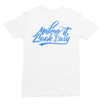 Script - White/Light Blue