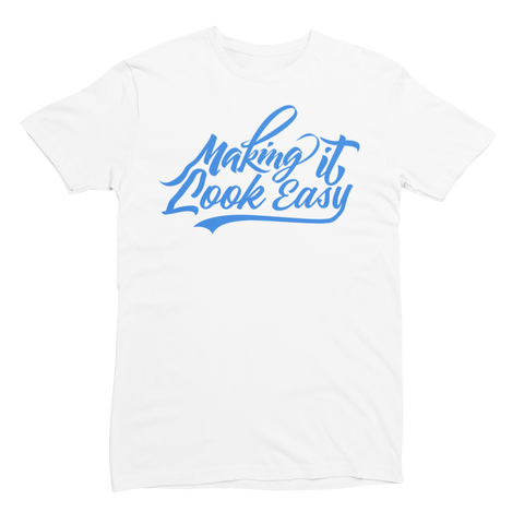 Script - White/Light Blue