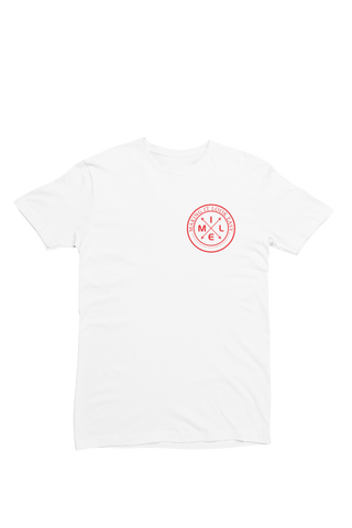 Chest Patch Tee - White/Red