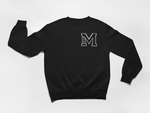 Varsity Crew Neck Sweatshirt - Black