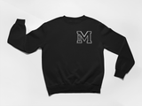 Varsity Crew Neck Sweatshirt - Black