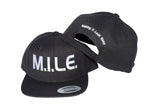 M.I.L.E. Classic Logo Snapback Hat - Black