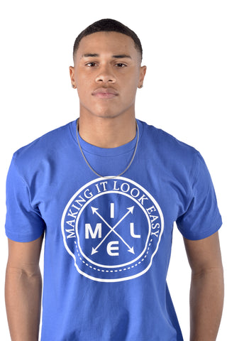Large Patch Tee - Royal/White